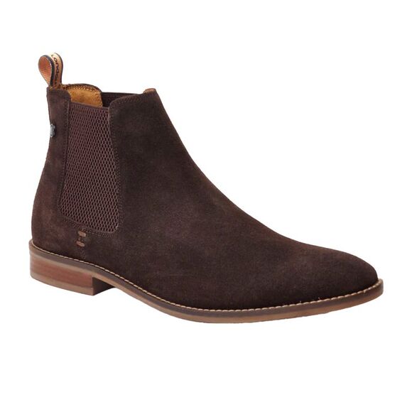 Base London Mens Virgil Suede Chelsea Boots / Burnt Brown